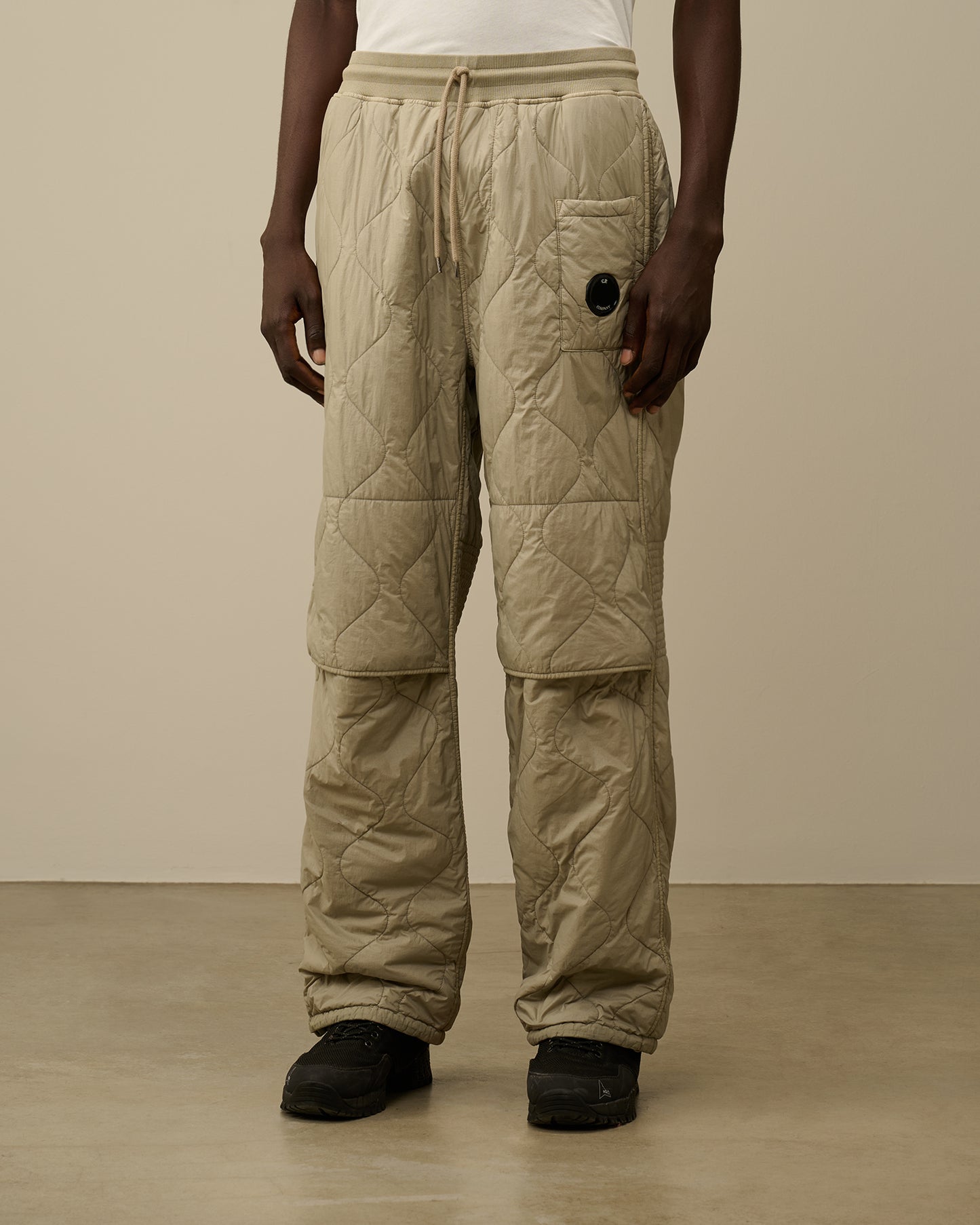 C.P Company Diagonal Raised Fleece Mixed Quilted Sweatpants