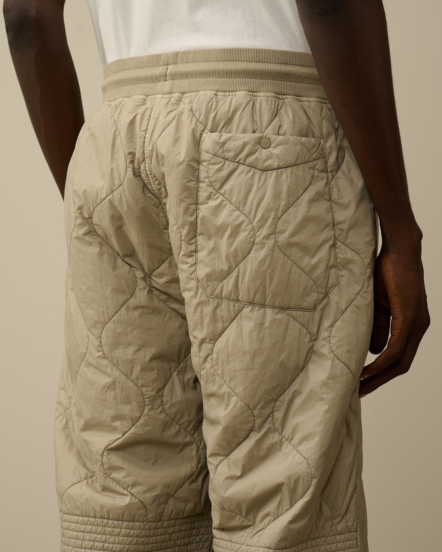 C.P Company Diagonal Raised Fleece Mixed Quilted Sweatpants