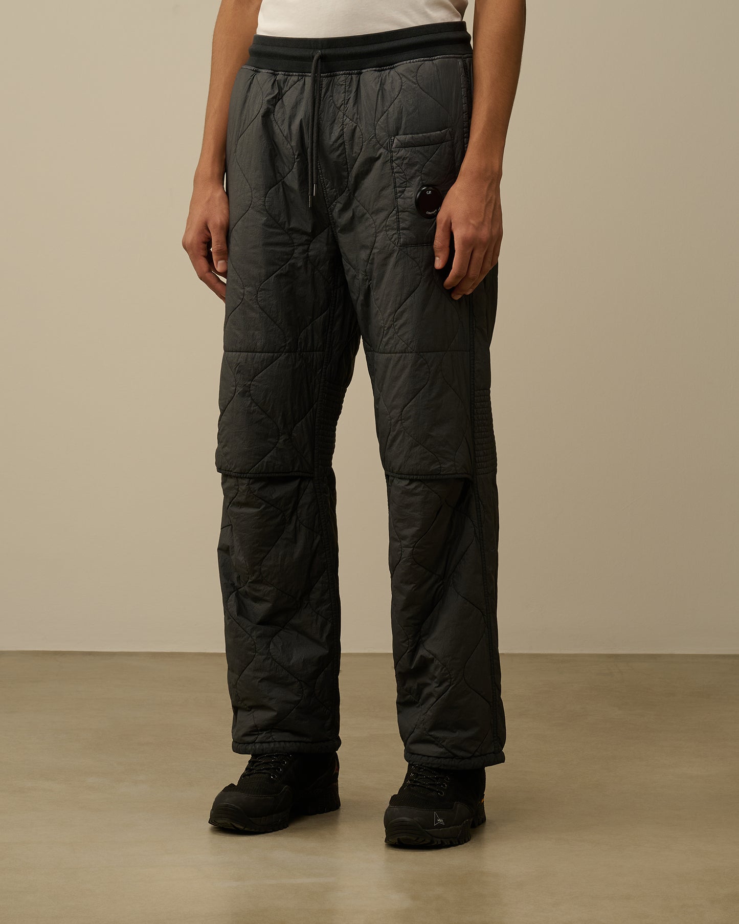 C.P Company Diagonal Raised Fleece Mixed Quilted Sweatpants