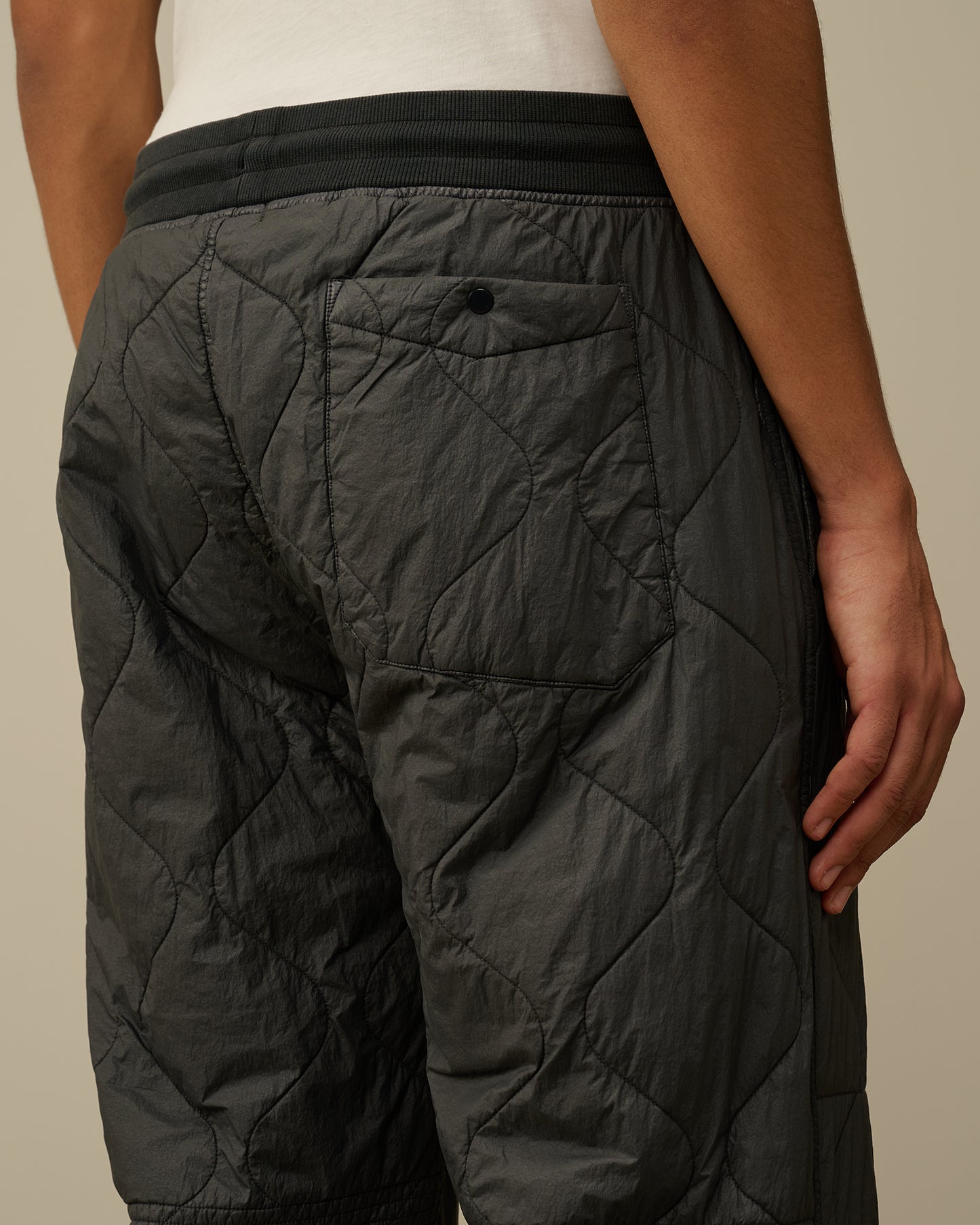 C.P Company Diagonal Raised Fleece Mixed Quilted Sweatpants