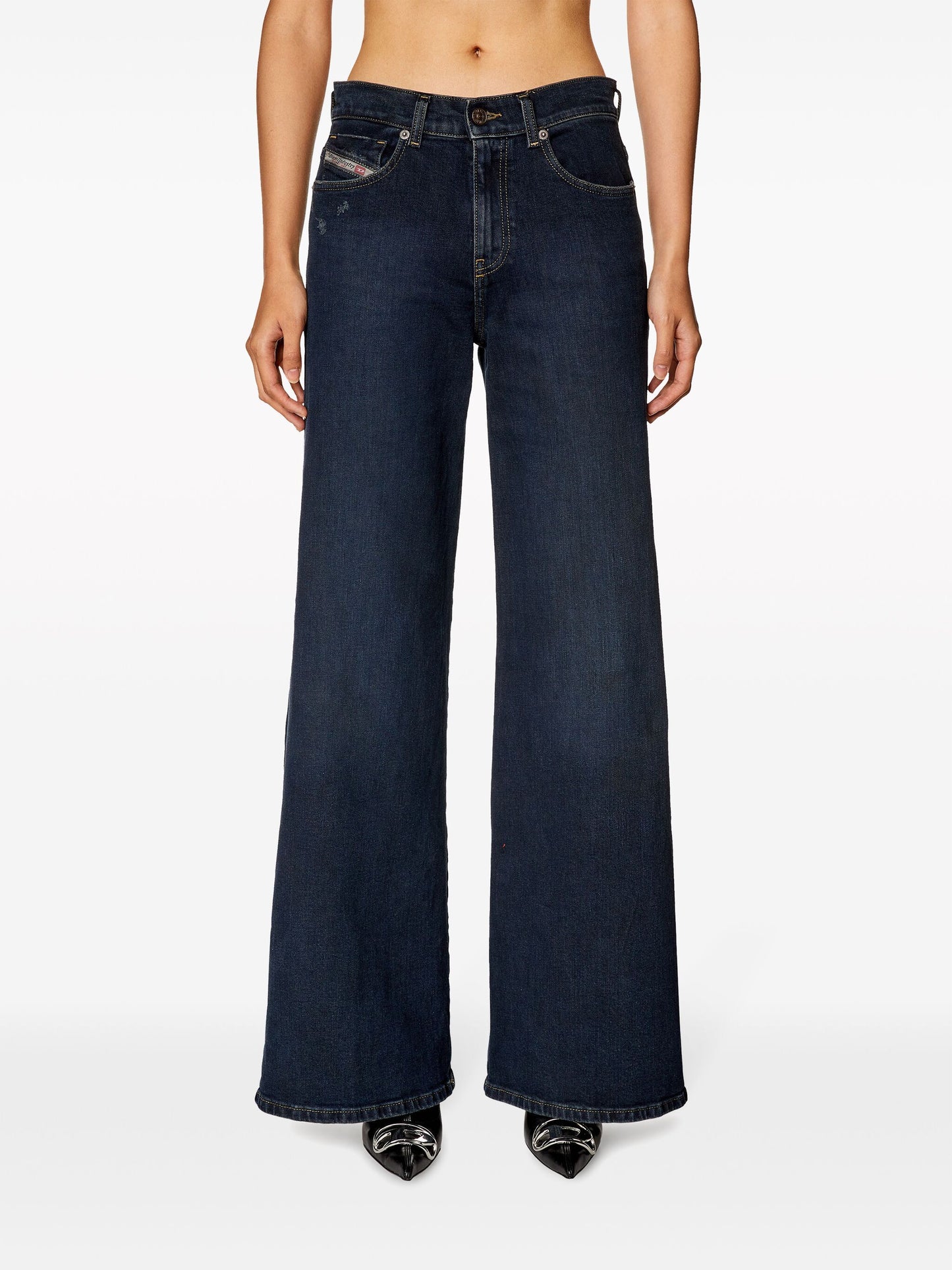 Disel   Halbhohe D-Akemi 1978 Bootcut-Jeans