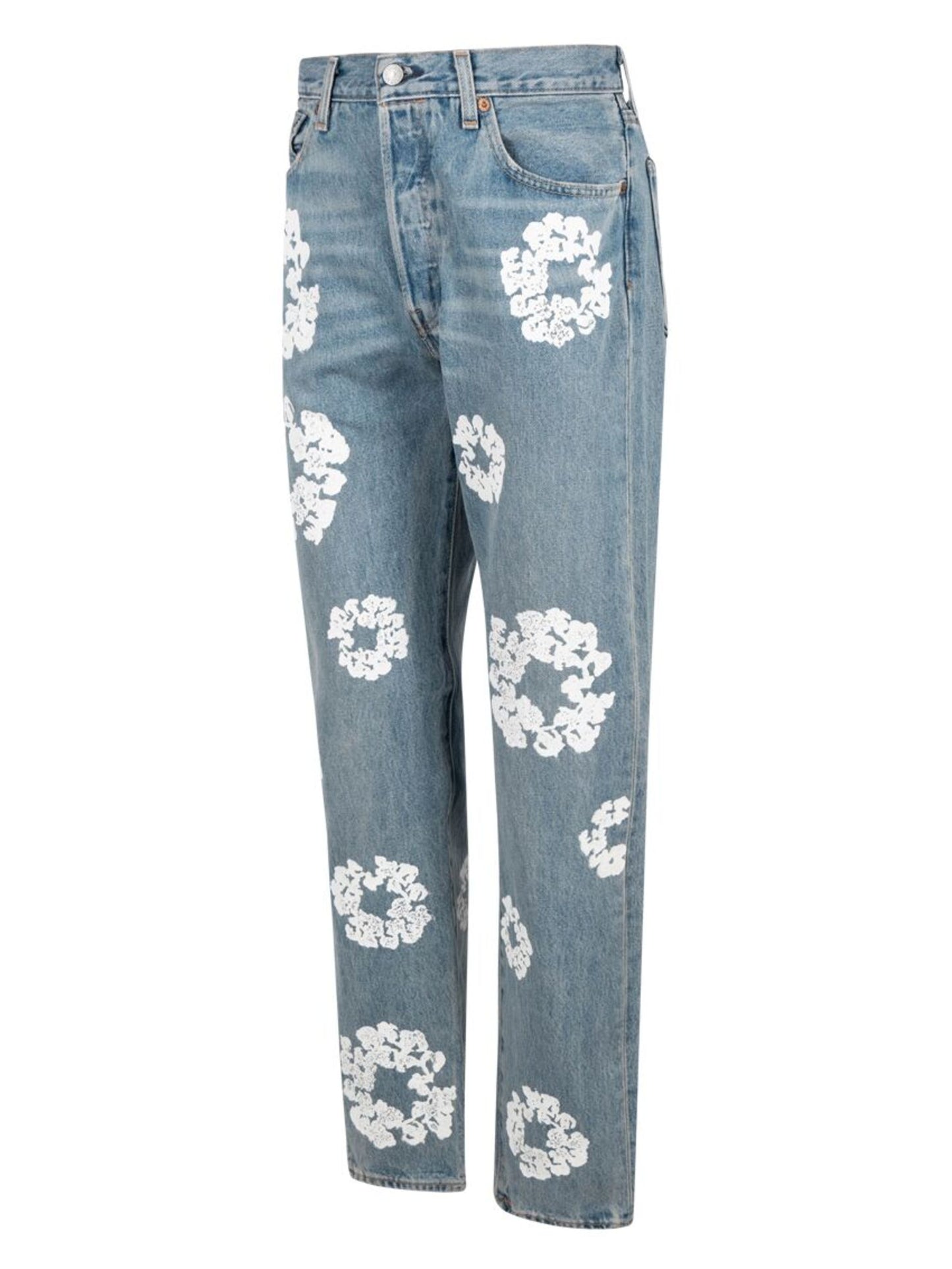 Denim Tears x Levi's Straight-Leg-Jeans mit Cotton Wreath-Print