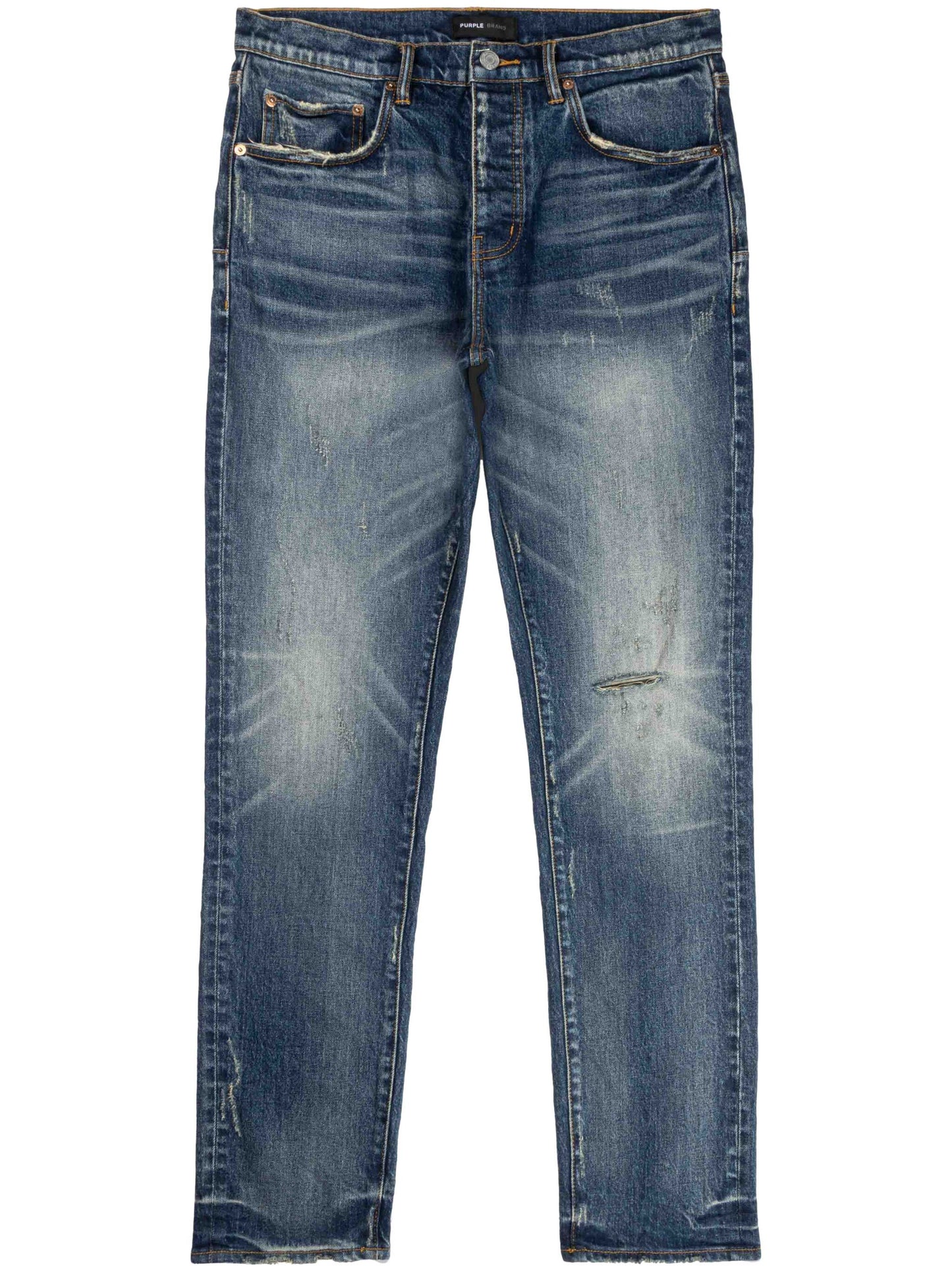 Purple Brand Slim-Fit-Jeans im Distressed-Look