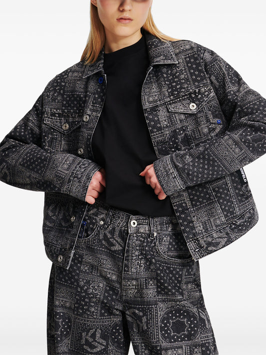 Karl Lagerfeld Jeans  Jeansjacke mit Paisley-Print