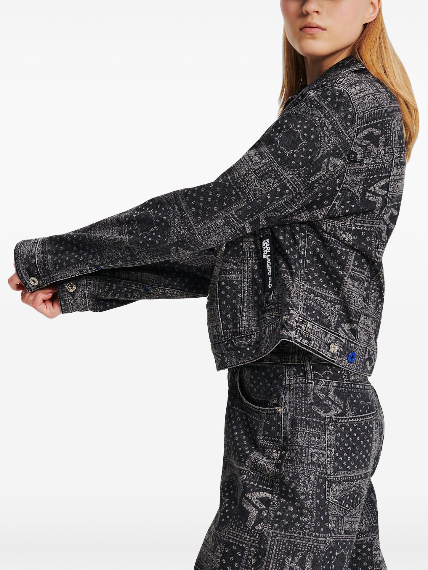 Karl Lagerfeld Jeans  Jeansjacke mit Paisley-Print