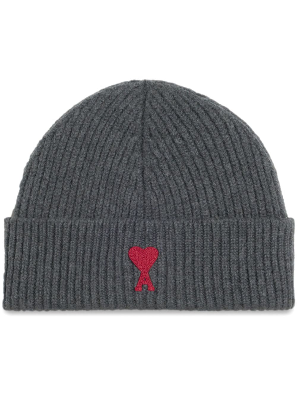 AMI Paris Beanie mit Logo-Stickerei