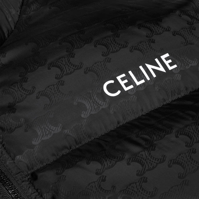 Celine Daunenjacke aus Triomphe Nylon-Jacquard