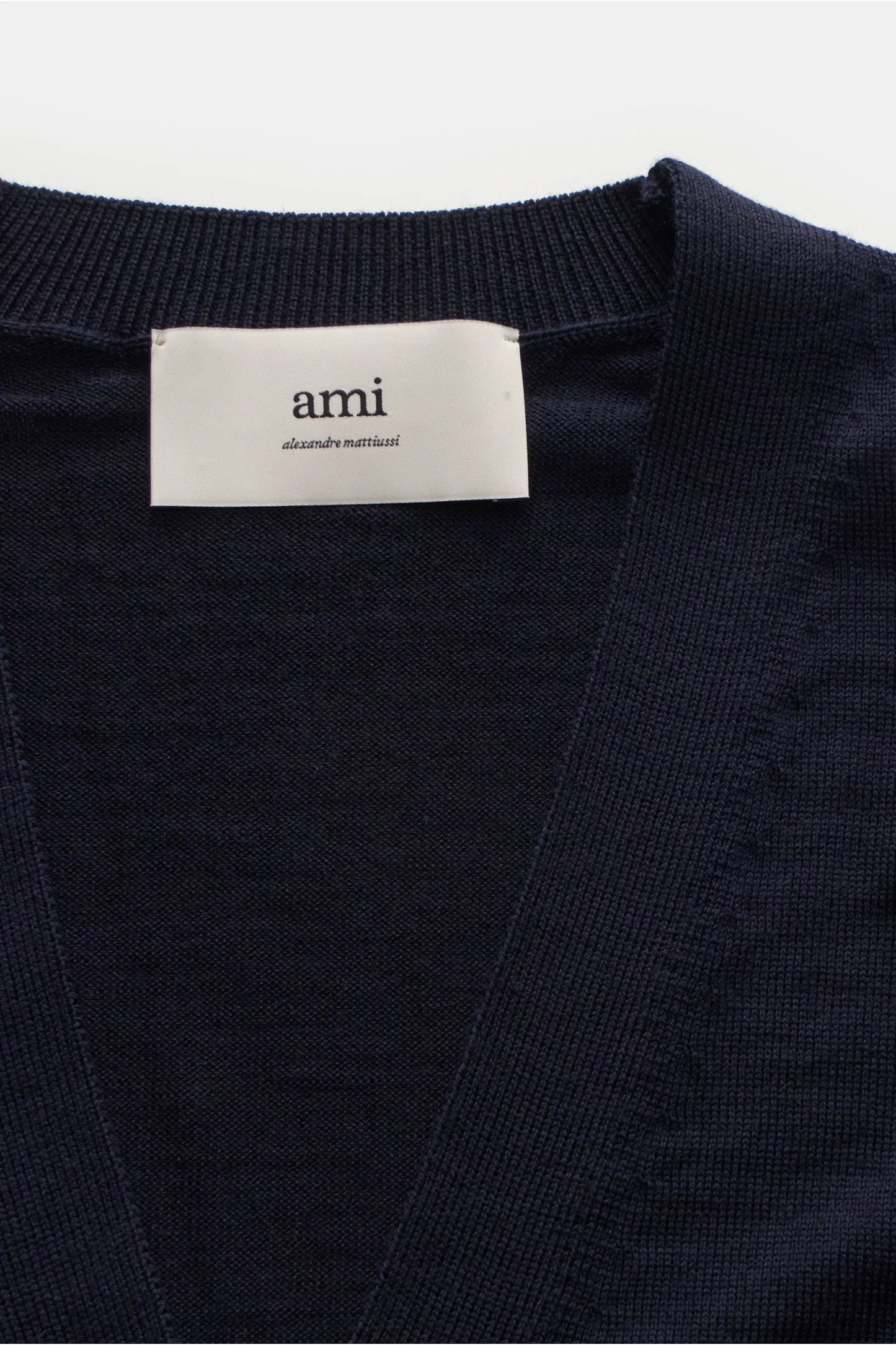 Ami Paris Merino Cardigan navy