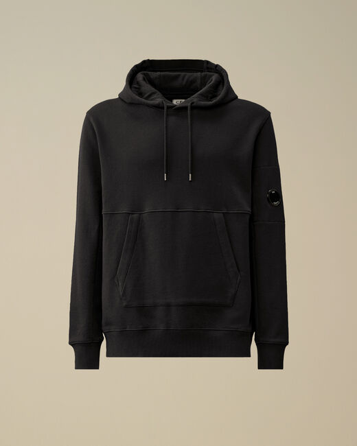 Diagonal Raised Fleece Lens Hooded Sweatshirt