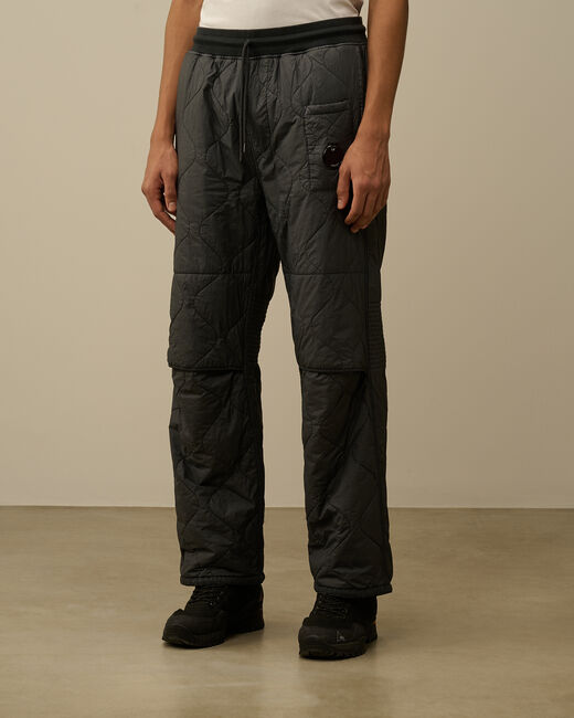 Diagonal Raised Fleece Mixed Quilted Sweatpants