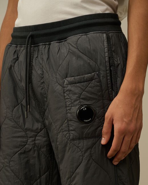 Diagonal Raised Fleece Mixed Quilted Sweatpants